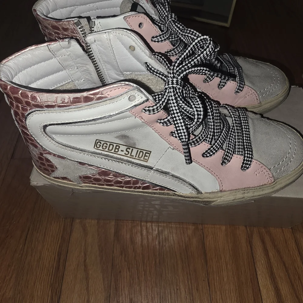 Golden Goose Pink and White Slides, Limited Edition - Picture 3 of 5